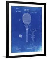 PP183- Faded Blueprint Tennis Racket 1892 Patent Poster-Cole Borders-Framed Giclee Print