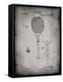 PP183- Faded Grey Tennis Racket 1892 Patent Poster-Cole Borders-Framed Stretched Canvas
