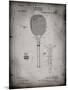 PP183- Faded Grey Tennis Racket 1892 Patent Poster-Cole Borders-Mounted Giclee Print