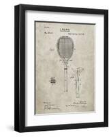 PP183- Sandstone Tennis Racket 1892 Patent Poster-Cole Borders-Framed Giclee Print