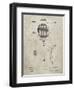 PP183- Sandstone Tennis Racket 1892 Patent Poster-Cole Borders-Framed Giclee Print