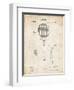 PP183- Vintage Parchment Tennis Racket 1892 Patent Poster-Cole Borders-Framed Giclee Print