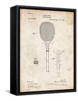 PP183- Vintage Parchment Tennis Racket 1892 Patent Poster-Cole Borders-Framed Stretched Canvas