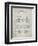 PP185- Antique Grid Parchment Beer Tap Patent Poster-Cole Borders-Framed Giclee Print