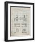 PP185- Antique Grid Parchment Beer Tap Patent Poster-Cole Borders-Framed Giclee Print