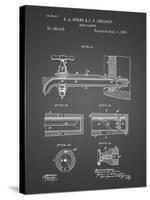 PP185- Black Grid Beer Tap Patent Poster-Cole Borders-Stretched Canvas