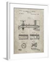 PP185- Sandstone Beer Tap Patent Poster-Cole Borders-Framed Giclee Print