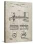 PP185- Sandstone Beer Tap Patent Poster-Cole Borders-Stretched Canvas