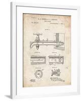 PP185- Vintage Parchment Beer Tap Patent Poster-Cole Borders-Framed Giclee Print