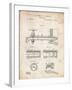 PP185- Vintage Parchment Beer Tap Patent Poster-Cole Borders-Framed Giclee Print
