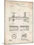 PP185- Vintage Parchment Beer Tap Patent Poster-Cole Borders-Mounted Giclee Print