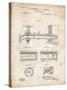 PP185- Vintage Parchment Beer Tap Patent Poster-Cole Borders-Stretched Canvas