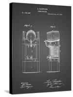 PP186- Black Grid Beer Keg Cooler 1876 Patent Poster-Cole Borders-Stretched Canvas
