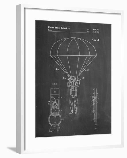 PP187- Chalkboard Parachute 1982 Patent Poster-Cole Borders-Framed Giclee Print