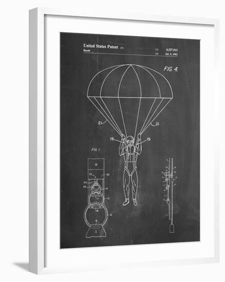 PP187- Chalkboard Parachute 1982 Patent Poster-Cole Borders-Framed Giclee Print