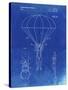 PP187- Faded Blueprint Parachute 1982 Patent Poster-Cole Borders-Stretched Canvas