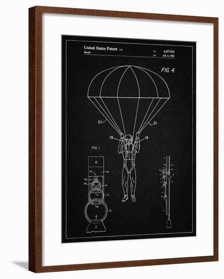 PP187- Vintage Black Parachute 1982 Patent Poster-Cole Borders-Framed Giclee Print