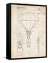 PP187- Vintage Parchment Parachute 1982 Patent Poster-Cole Borders-Framed Stretched Canvas