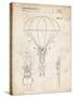 PP187- Vintage Parchment Parachute 1982 Patent Poster-Cole Borders-Stretched Canvas