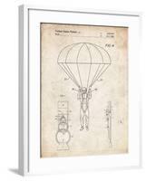 PP187- Vintage Parchment Parachute 1982 Patent Poster-Cole Borders-Framed Giclee Print