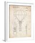 PP187- Vintage Parchment Parachute 1982 Patent Poster-Cole Borders-Framed Giclee Print