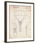 PP187- Vintage Parchment Parachute 1982 Patent Poster-Cole Borders-Framed Giclee Print