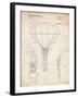 PP187- Vintage Parchment Parachute 1982 Patent Poster-Cole Borders-Framed Giclee Print