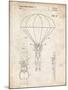 PP187- Vintage Parchment Parachute 1982 Patent Poster-Cole Borders-Mounted Giclee Print