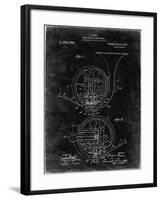 PP188- Black Grunge French Horn 1914 Patent Poster-Cole Borders-Framed Giclee Print
