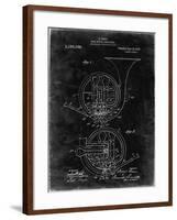 PP188- Black Grunge French Horn 1914 Patent Poster-Cole Borders-Framed Giclee Print