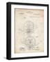 PP188- Vintage Parchment French Horn 1914 Patent Poster-Cole Borders-Framed Giclee Print