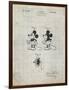 PP191- Antique Grid Parchment Mickey Mouse 1929 Patent Poster-Cole Borders-Framed Giclee Print