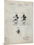 PP191- Antique Grid Parchment Mickey Mouse 1929 Patent Poster-Cole Borders-Mounted Giclee Print