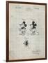 PP191- Antique Grid Parchment Mickey Mouse 1929 Patent Poster-Cole Borders-Framed Premium Giclee Print
