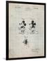 PP191- Antique Grid Parchment Mickey Mouse 1929 Patent Poster-Cole Borders-Framed Premium Giclee Print