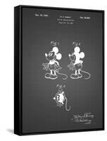 PP191- Black Grid Mickey Mouse 1929 Patent Poster-Cole Borders-Framed Stretched Canvas