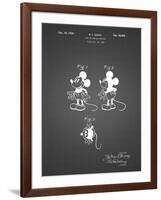 PP191- Black Grid Mickey Mouse 1929 Patent Poster-Cole Borders-Framed Giclee Print