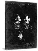 PP191- Black Grunge Mickey Mouse 1929 Patent Poster-Cole Borders-Stretched Canvas