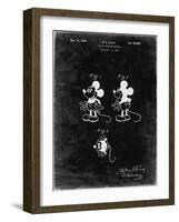 PP191- Black Grunge Mickey Mouse 1929 Patent Poster-Cole Borders-Framed Giclee Print