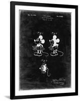 PP191- Black Grunge Mickey Mouse 1929 Patent Poster-Cole Borders-Framed Giclee Print