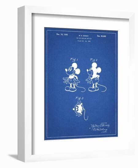 PP191- Blueprint Mickey Mouse 1929 Patent Poster-Cole Borders-Framed Giclee Print