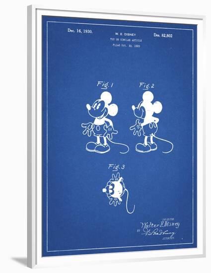PP191- Blueprint Mickey Mouse 1929 Patent Poster-Cole Borders-Framed Premium Giclee Print