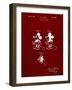 PP191- Burgundy Mickey Mouse 1929 Patent Poster-Cole Borders-Framed Giclee Print