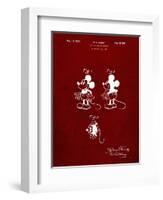 PP191- Burgundy Mickey Mouse 1929 Patent Poster-Cole Borders-Framed Giclee Print