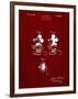 PP191- Burgundy Mickey Mouse 1929 Patent Poster-Cole Borders-Framed Giclee Print