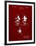 PP191- Burgundy Mickey Mouse 1929 Patent Poster-Cole Borders-Framed Giclee Print