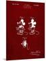 PP191- Burgundy Mickey Mouse 1929 Patent Poster-Cole Borders-Mounted Giclee Print