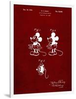 PP191- Burgundy Mickey Mouse 1929 Patent Poster-Cole Borders-Framed Giclee Print