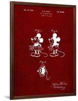 PP191- Burgundy Mickey Mouse 1929 Patent Poster-Cole Borders-Framed Giclee Print