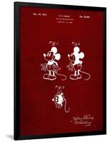 PP191- Burgundy Mickey Mouse 1929 Patent Poster-Cole Borders-Framed Giclee Print